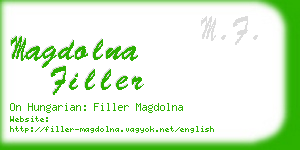 magdolna filler business card